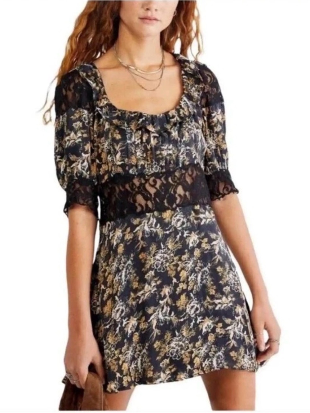 Free People Lucie Black Combo, Sz 10